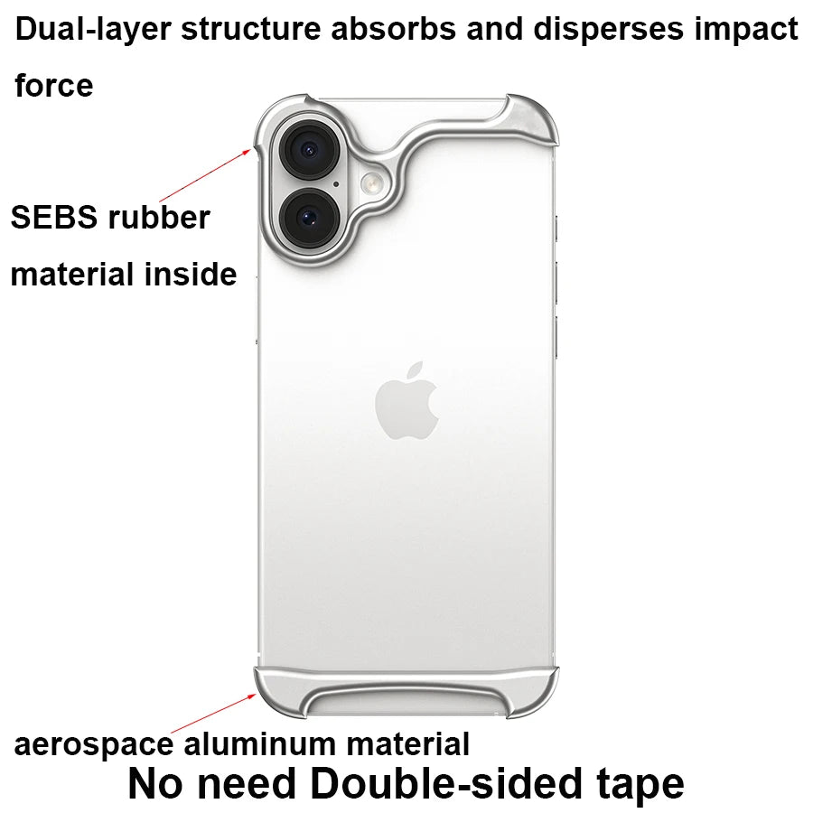 Luxus Arc Metall Bumper Hülle für iPhone 17 Pro Max