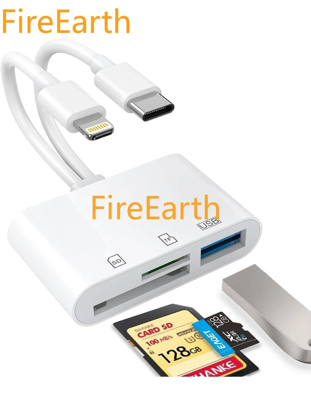 Dual-Port SD Kartenleser Lightning USB-C Adapter