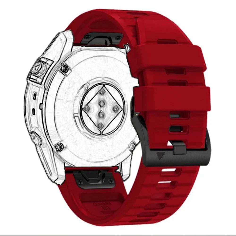 QuickFit silicone wristband 22/26mm for Garmin watches