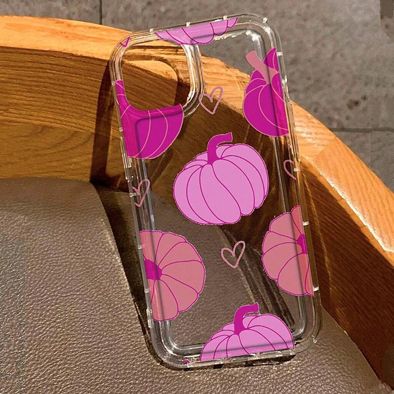 Transparent Halloween Pumpkin Ghost iPhone Case