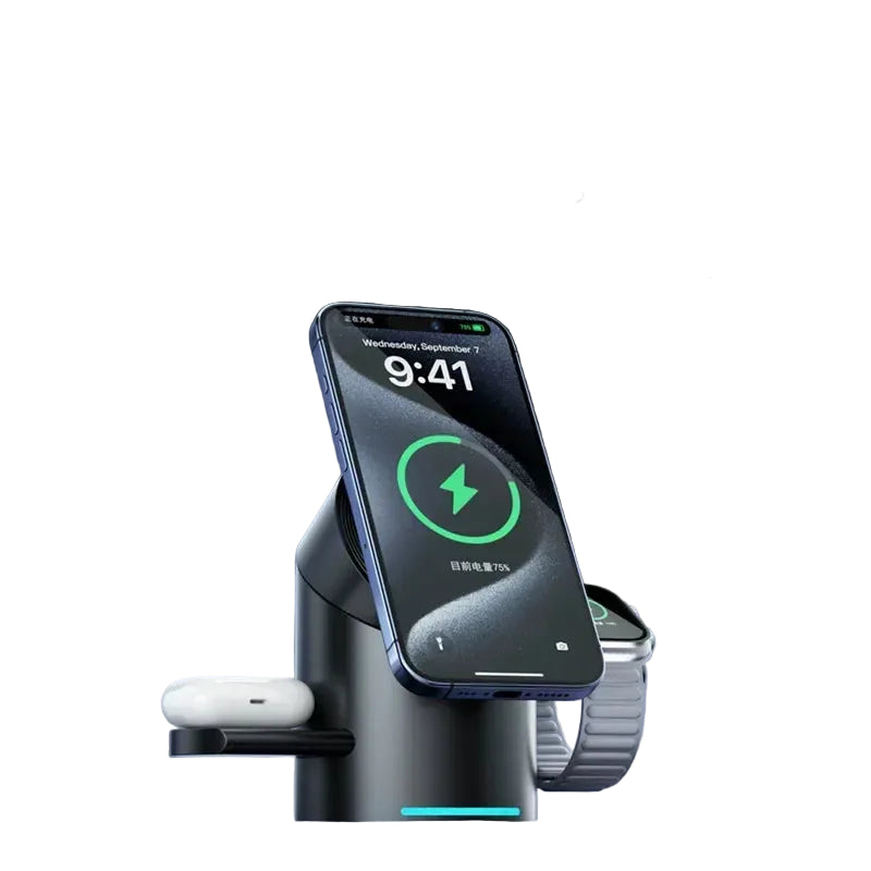 Qi2 3-in-1 Magnetic Charger with Touch & Fast Charging