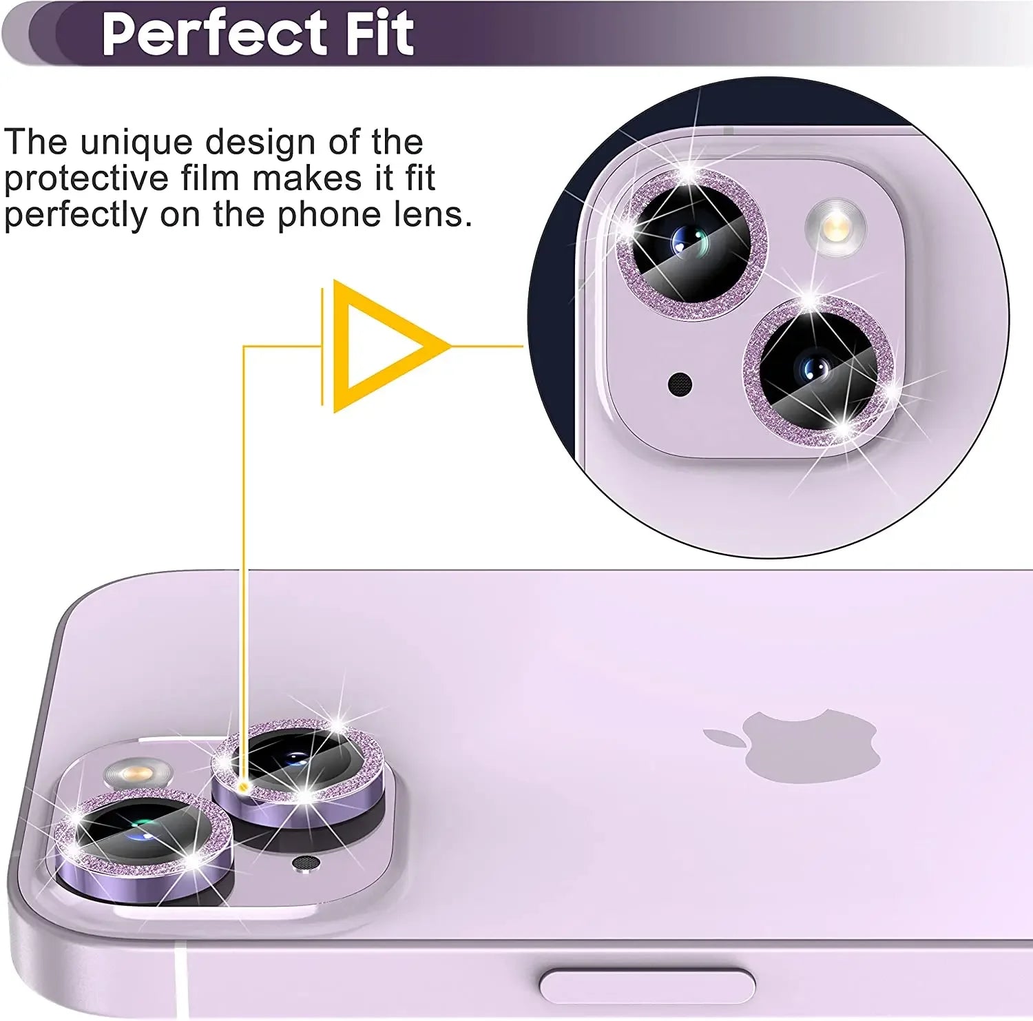 Glitter Diamond Camera Protective Glass for iPhone 17 Pro Max