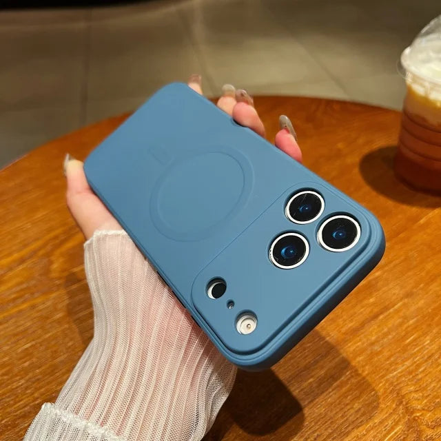 Luxus Magsafe Silikonhülle für iPhone 17 Pro Max