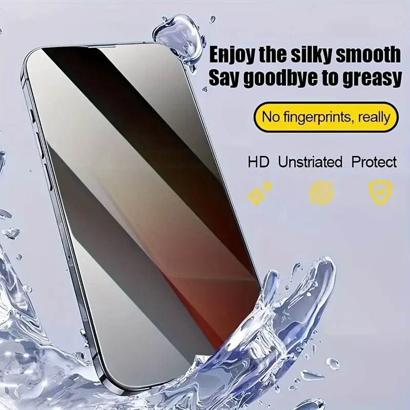 3 Stück Schutzglas für iPhone 17–11 Pro, Privatsphäre Sichtschutz Privacy
