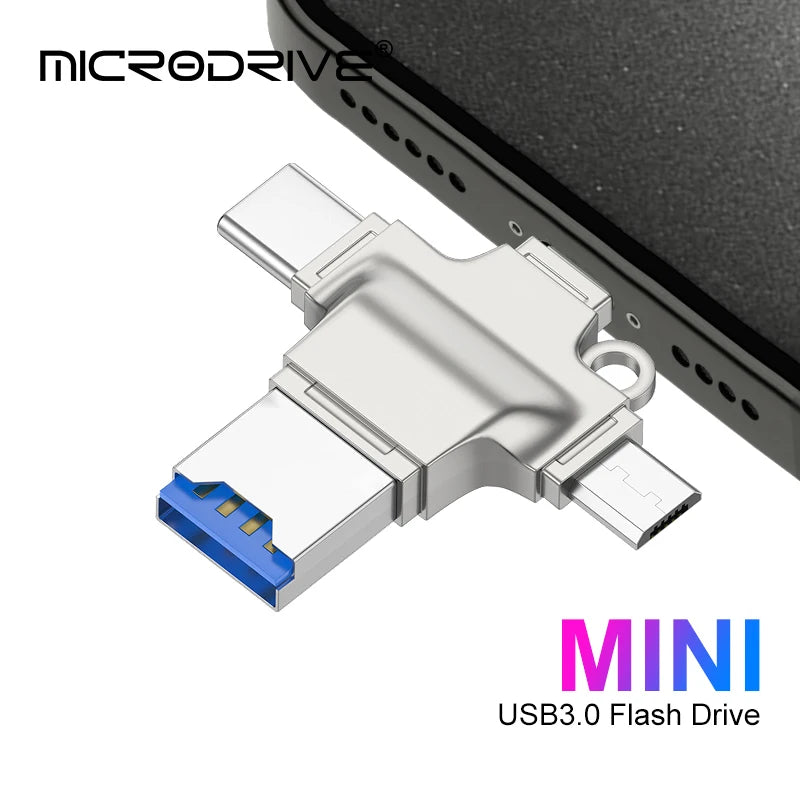 4-in-1 USB Stick & Kartenleser für iPhone & Android