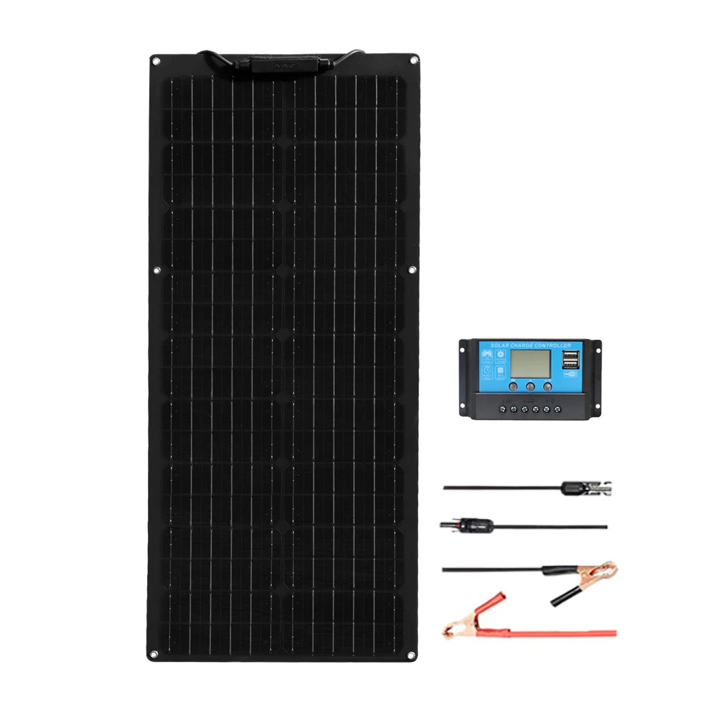 50W 12V Solar Panel Starter Kit for Motorhomes & Campers