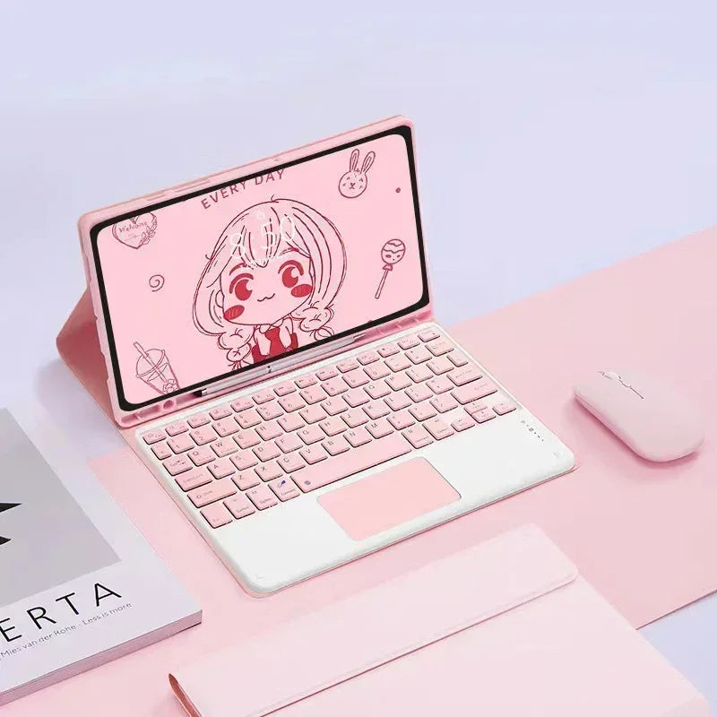 Kabellose Tastatur mit Maus für iPad Hülle