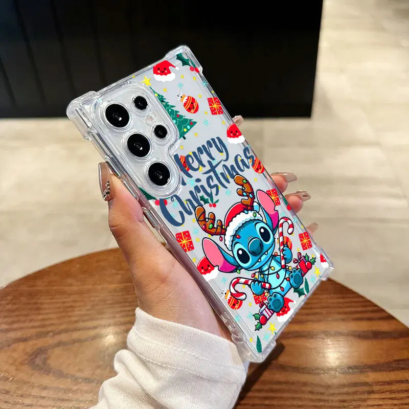 Weihnachts-Lilo & Stitch Hülle für Samsung S25