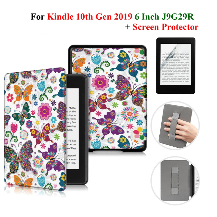 Hülle + Folie für Kindle 10. Gen 6 Zoll