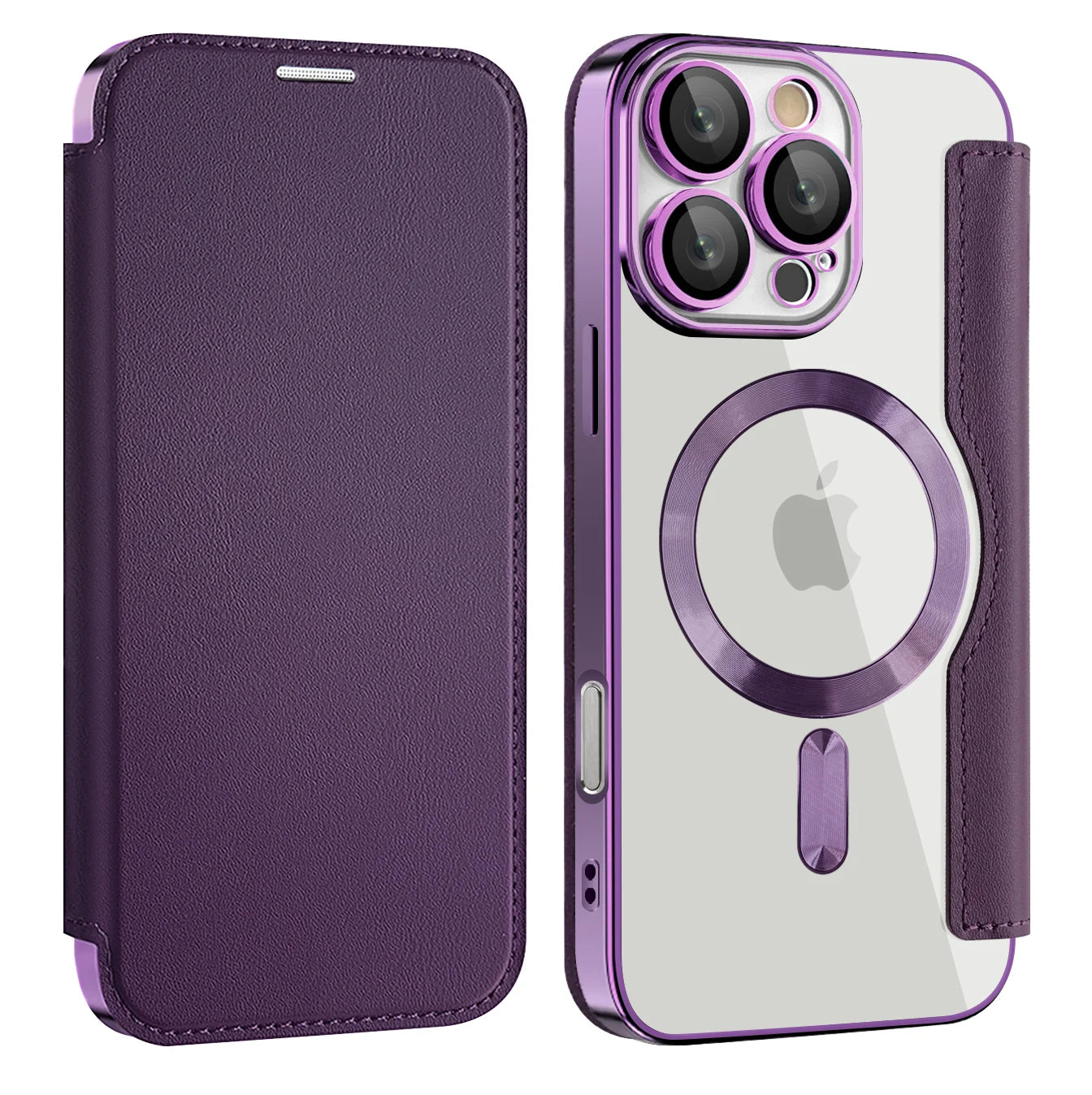 Magnetic Leather Flip Case for iPhone 17 Pro Max