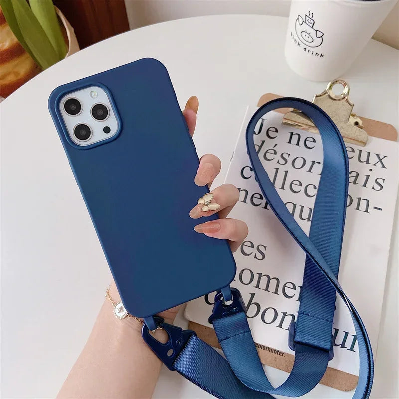 Crossbody Silikonhülle Candy Farben iPhone 17