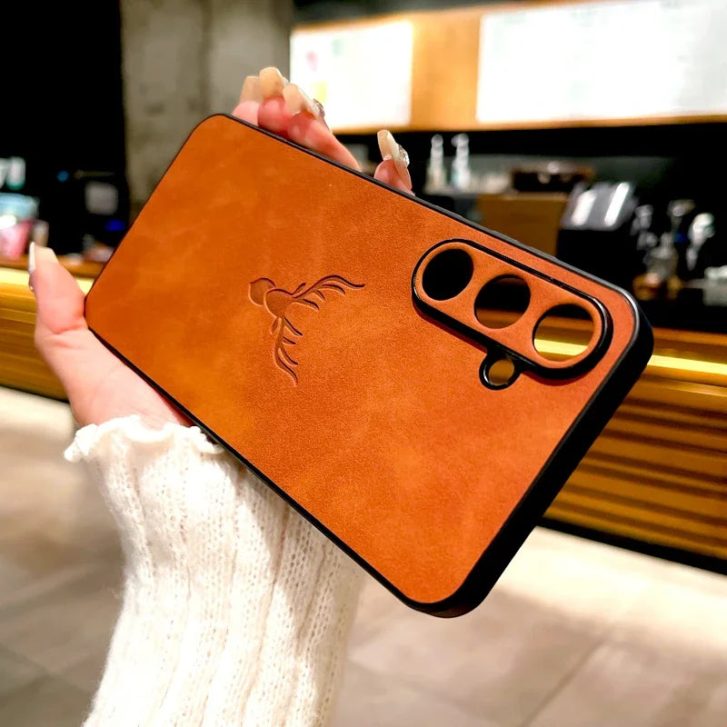 Retro Leder Handyhülle für Samsung Galaxy Modelle