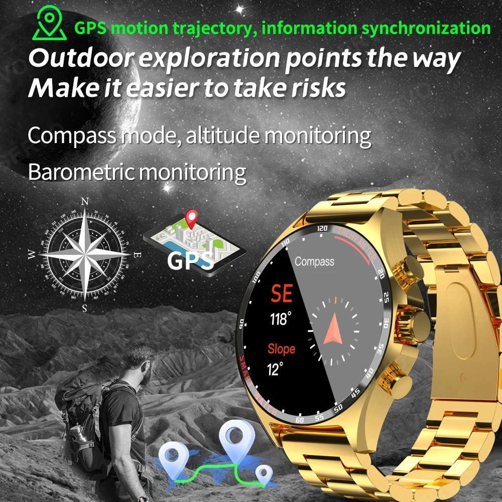 Outdoor GPS Smartwatch 2024 für Herren mit Anruf