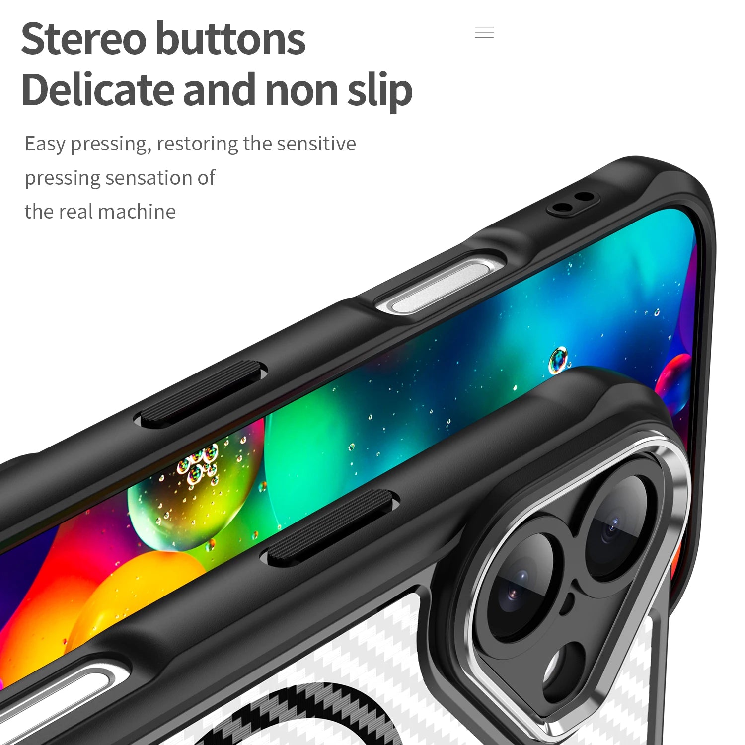 Transparent carbon fiber case for iPhone 17 Pro Max