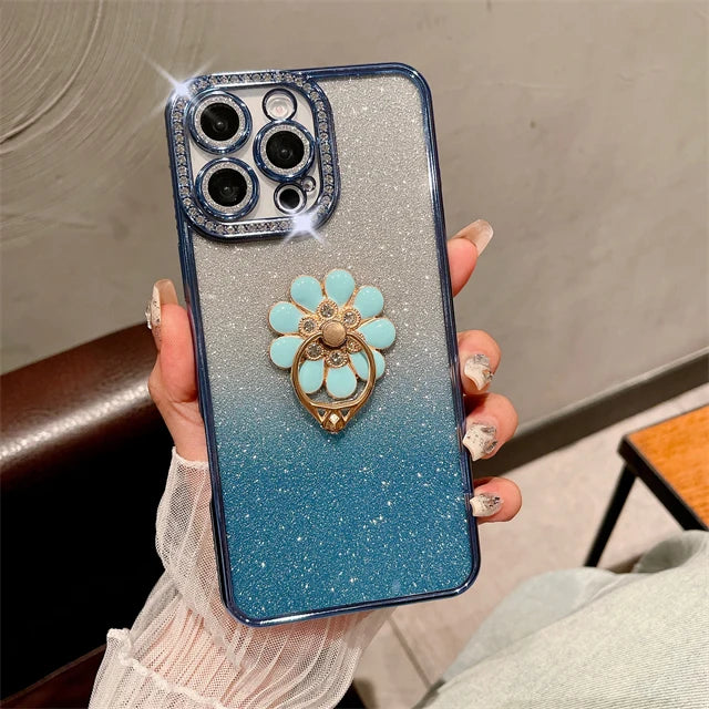 Luxus Flash Diamant Rahmen Hülle für iPhone 17