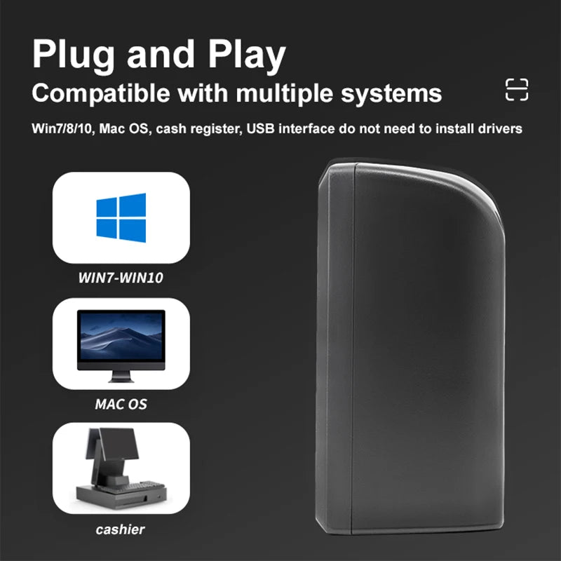 Portable 1D 2D QR barcode scanner for logistics