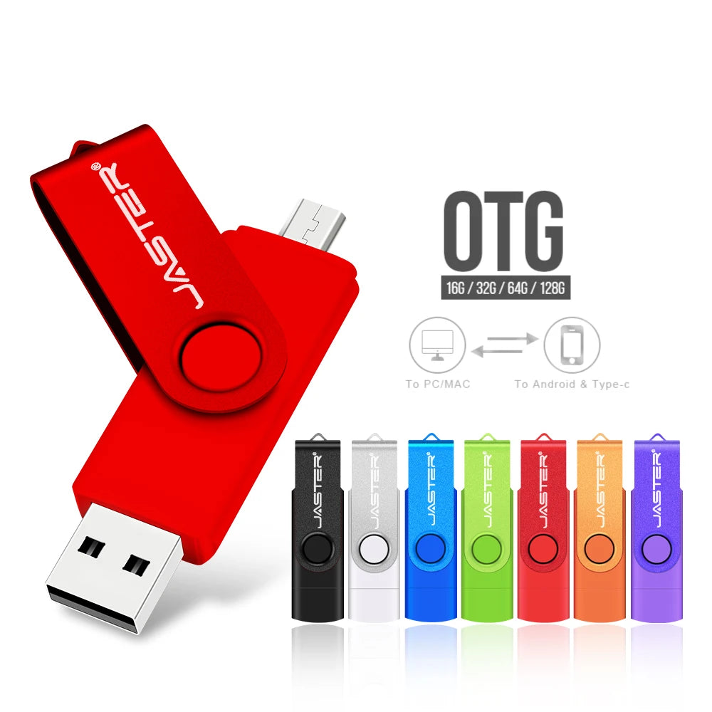 JASTER USB-Stick drehbar 128GB mit Logo Geschenk
