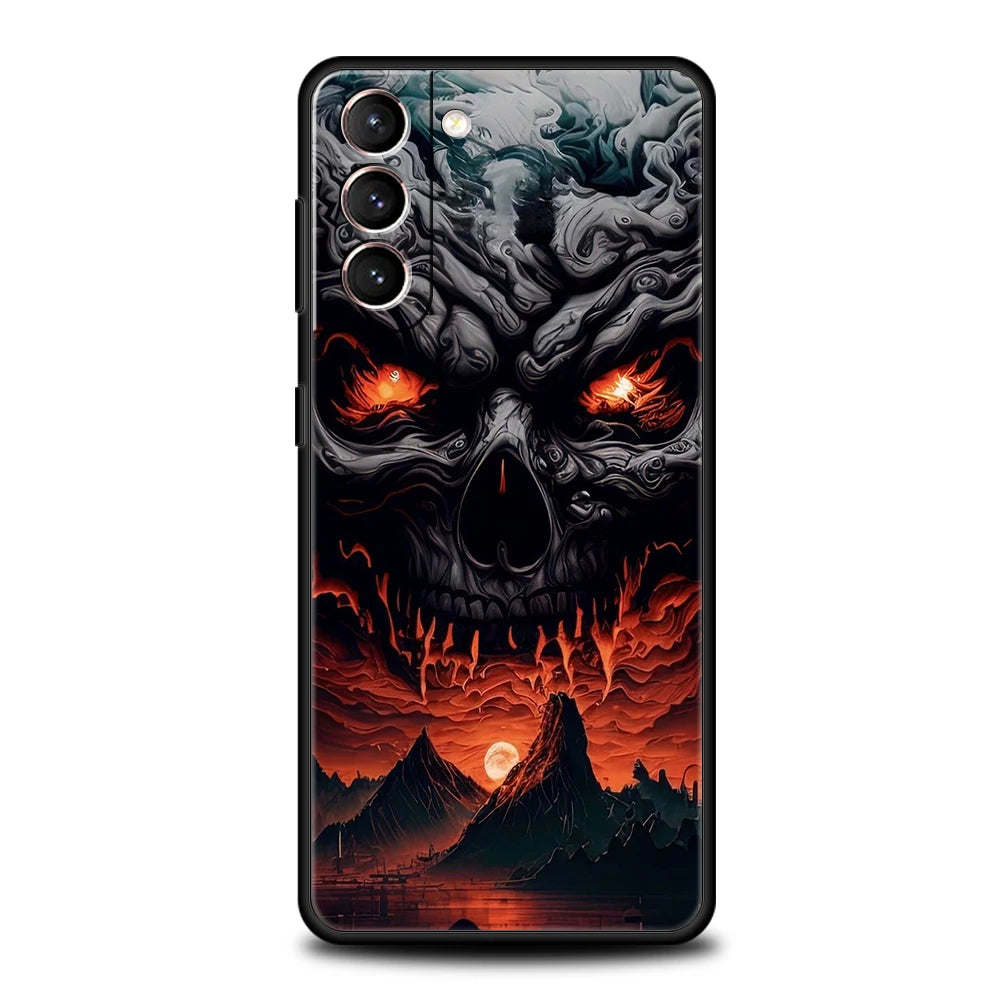 Schädel Handyhülle Schwarz Für Samsung Galaxy