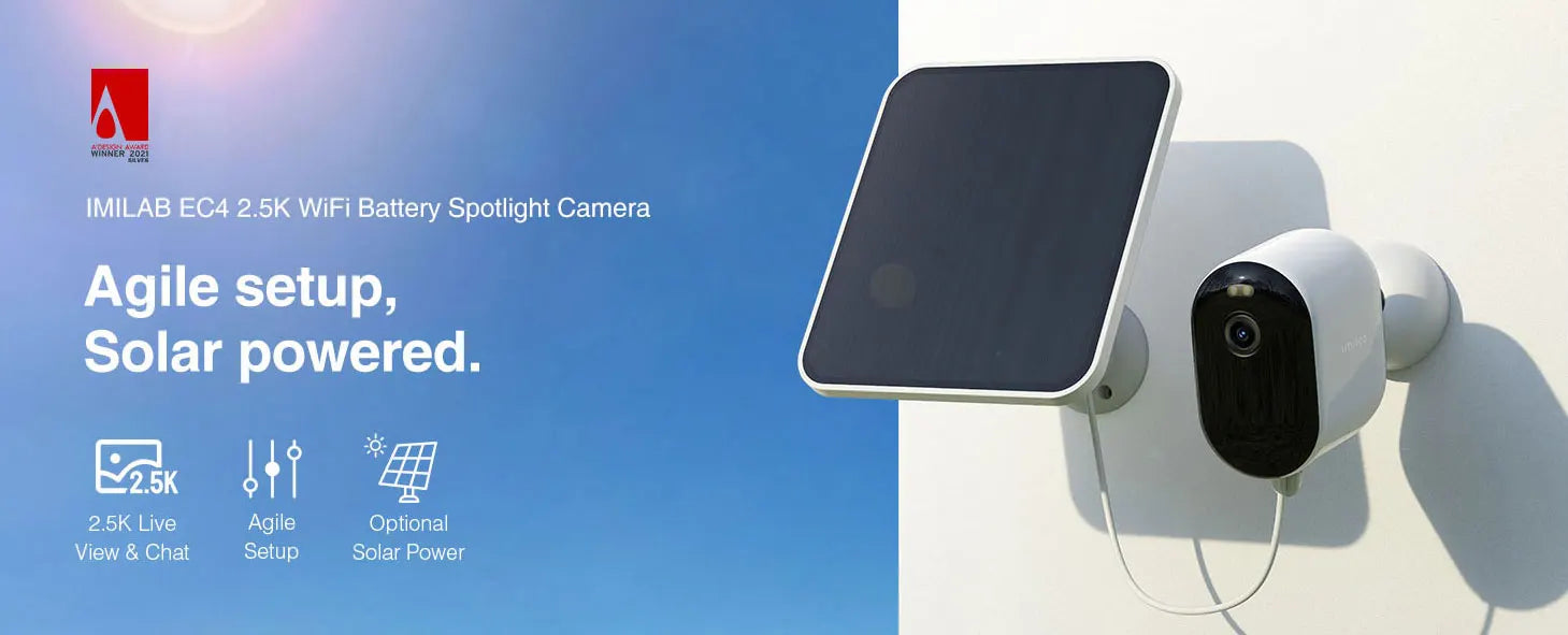 Solar WLAN Überwachungskamera 2.5K mit Akku