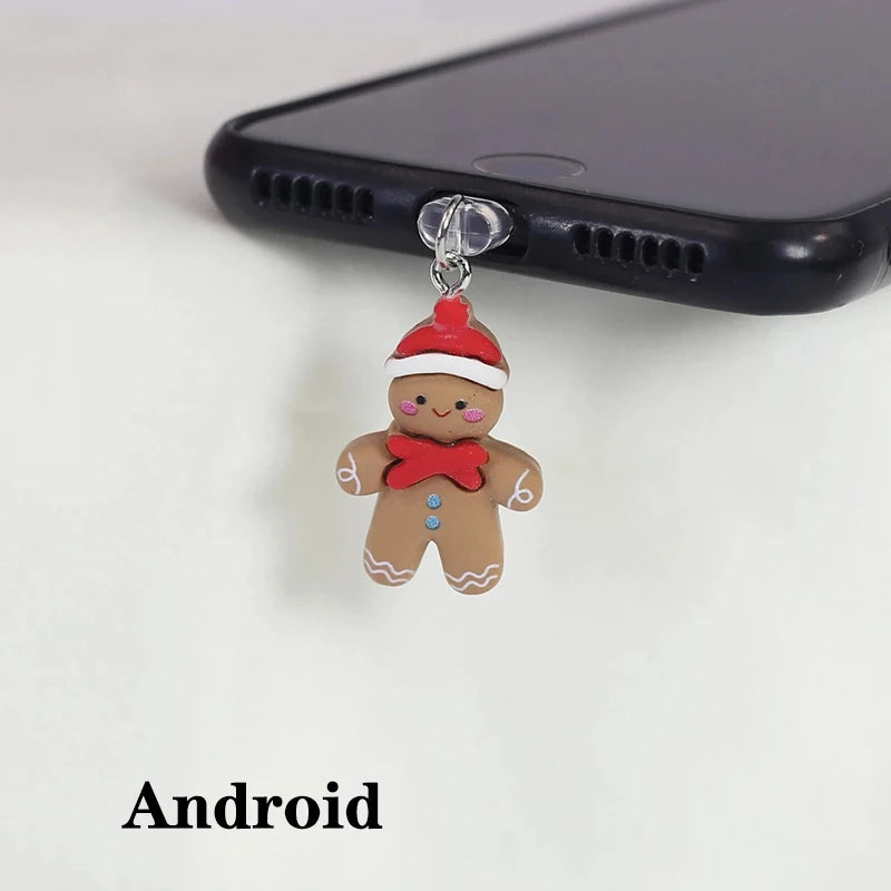 Weihnachts Keks Mann Staubstecker für iPhone Samsung