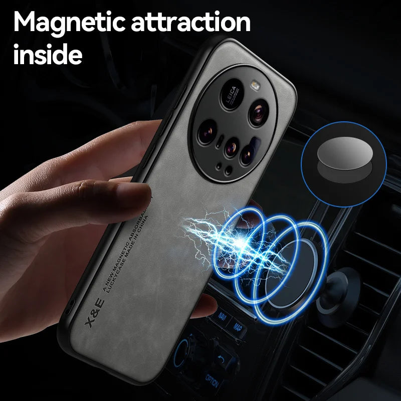 Magnetische Lederhülle Xiaomi 15 Ultra
