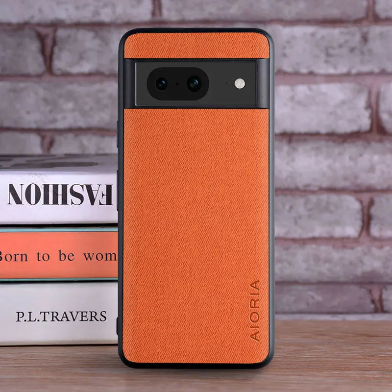 Luxuriöse Textil-Leder TPU Hülle Pixel