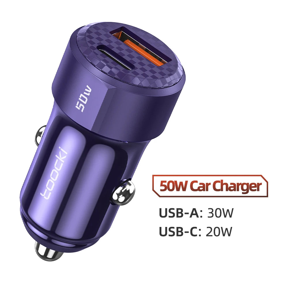 50W QC PD 3.0 Autoladegerät USB C