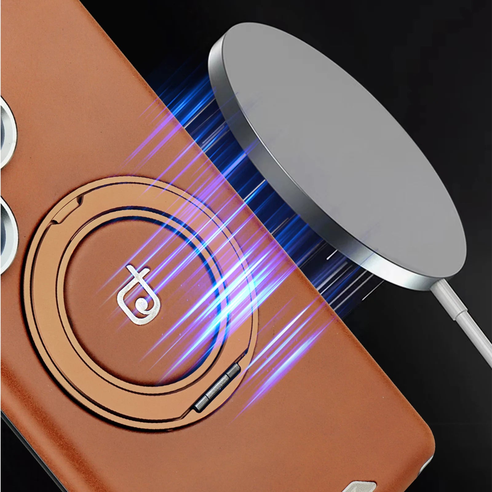 Lederhülle für Galaxy S25 S24 S23 mit Ständer