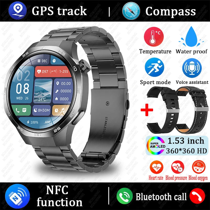 2025 Neue 5 MAX Smartwatch HD AMOLED GPS NFC Anruf