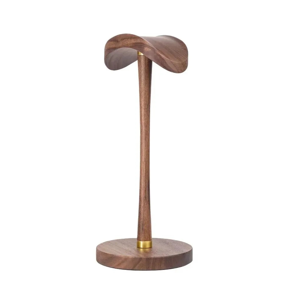 Headset Ständer Walnuss Massivholz – Gaming Kopfhörer Halterung aus Holz