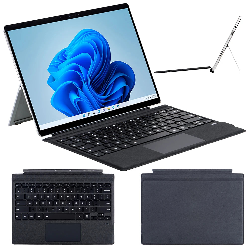 Bluetooth Typ Cover Tastatur mit Trackpad und 7-Farben Beleuchtung für Microsoft Surface Pro 3 4 5 6 7+