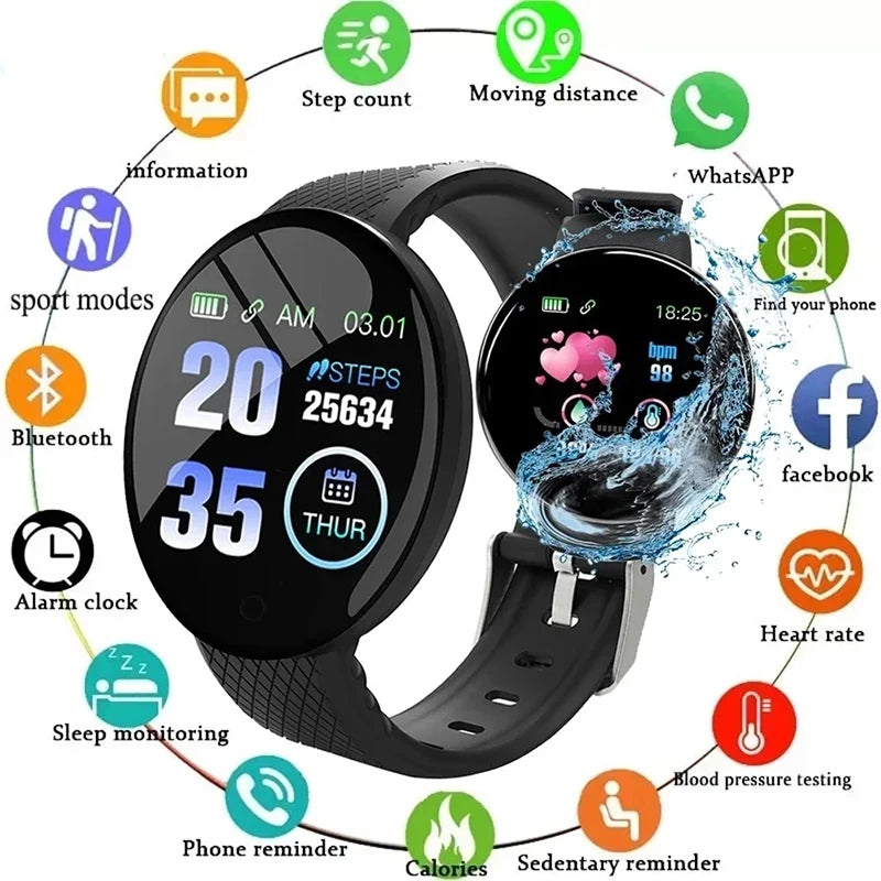 D18 Fitness Smartwatch für Damen und Herren 2025