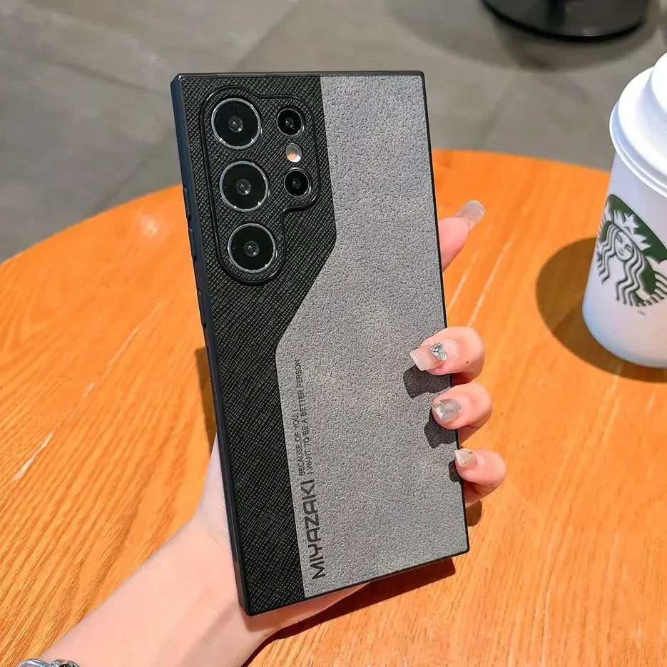 Luxus Doppel Farb PU Leder Hülle für Samsung Galaxy