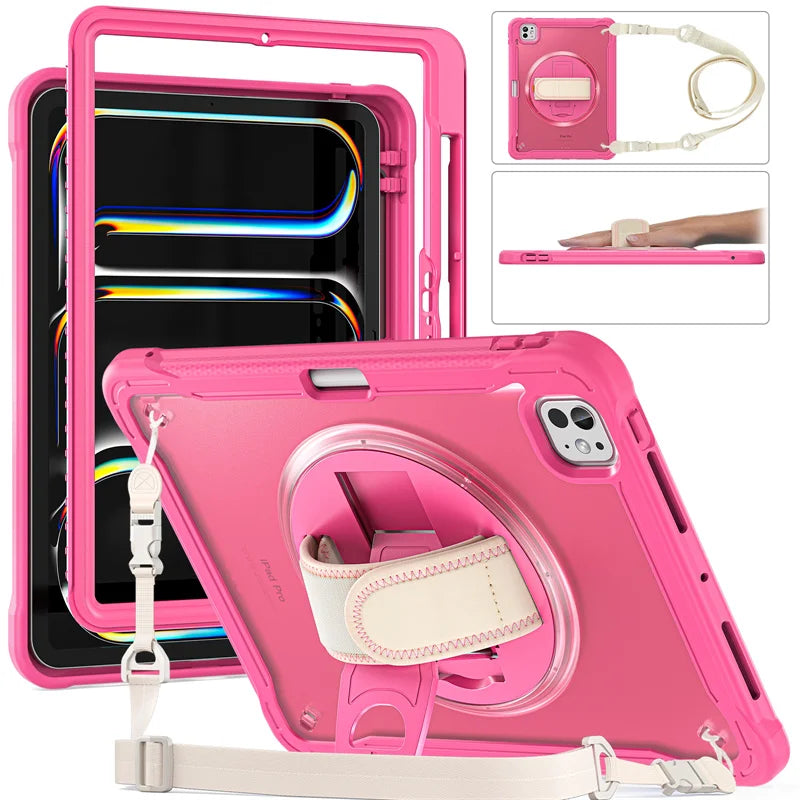 iPad Pro/Air Stoßfeste Hülle + Riemen