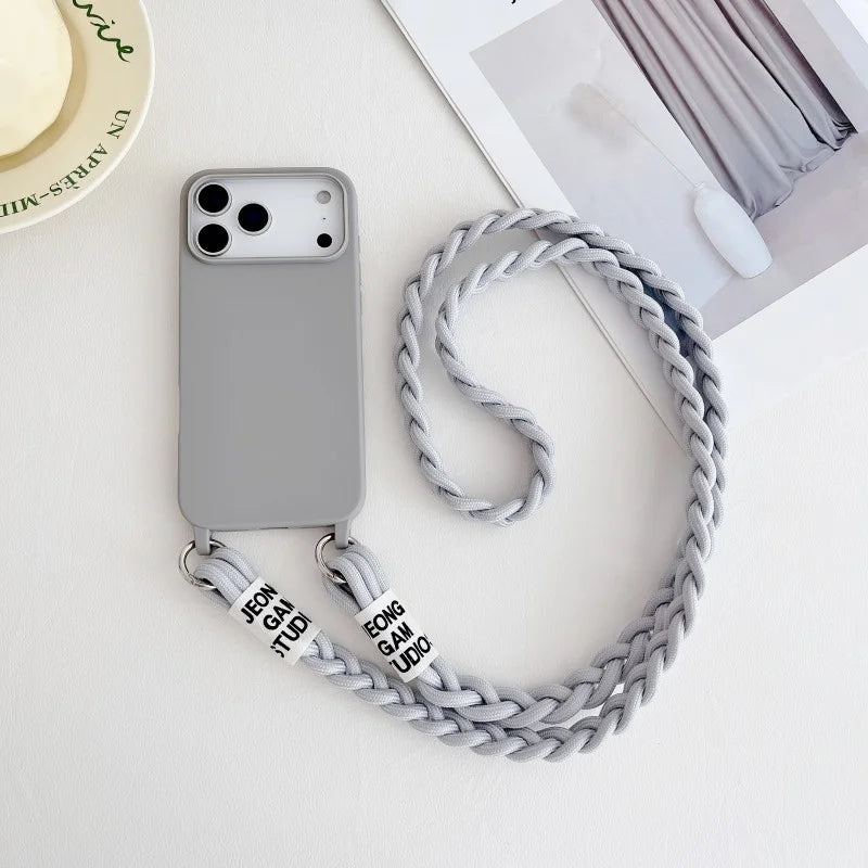 Luxus Lanyard-Hülle mit Band für iPhone 11–17