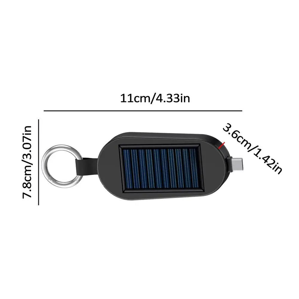 Mini Solar Keychain Powerbank with Fast Charging