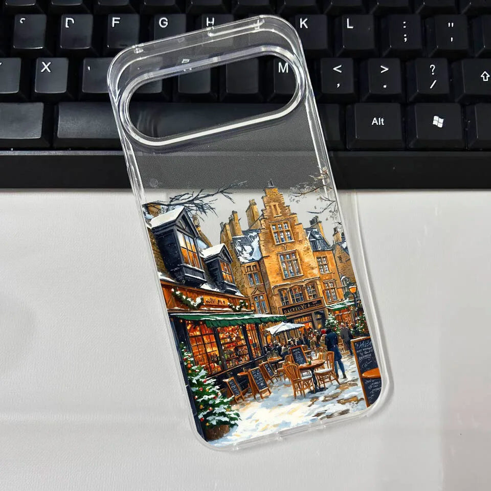 Winterliche TPU Handyhülle mit Schneelandschaft für Google Pixel