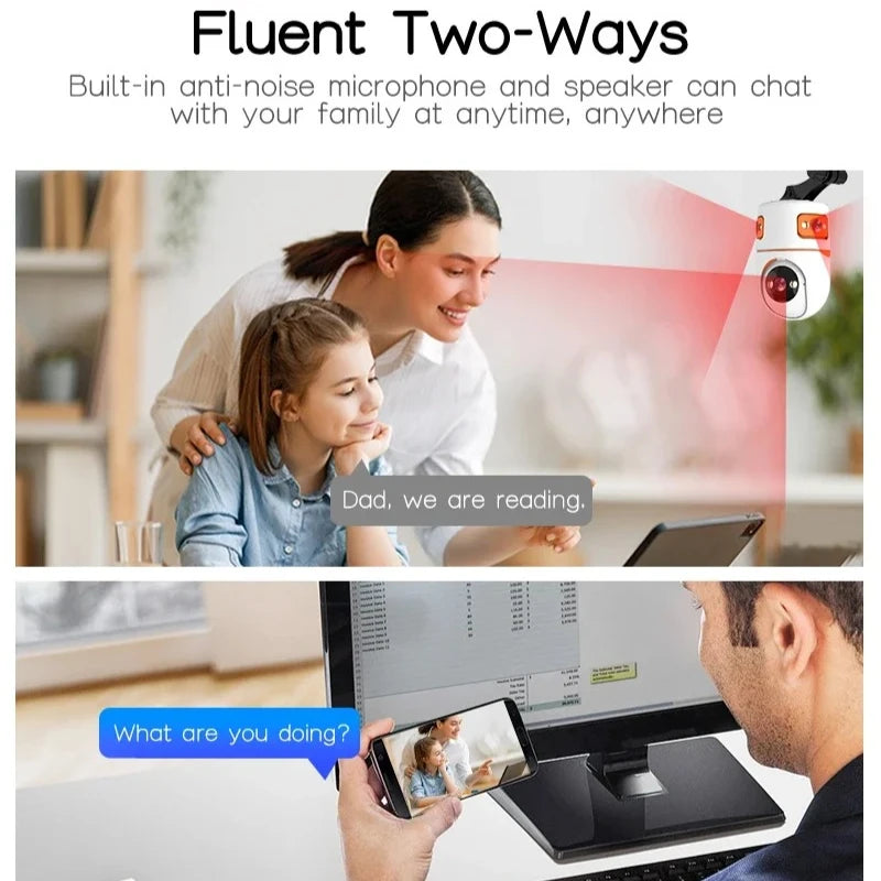 15MP WiFi surveillance camera with PTZ and baby monitor