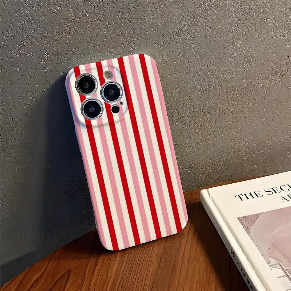 Christmas striped case for iPhone 17 & 16