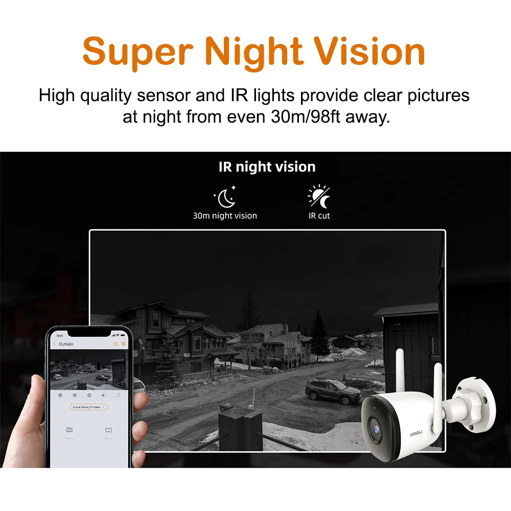 5MP WiFi Ball Camera 3-Pack AI People Detection Outdoor