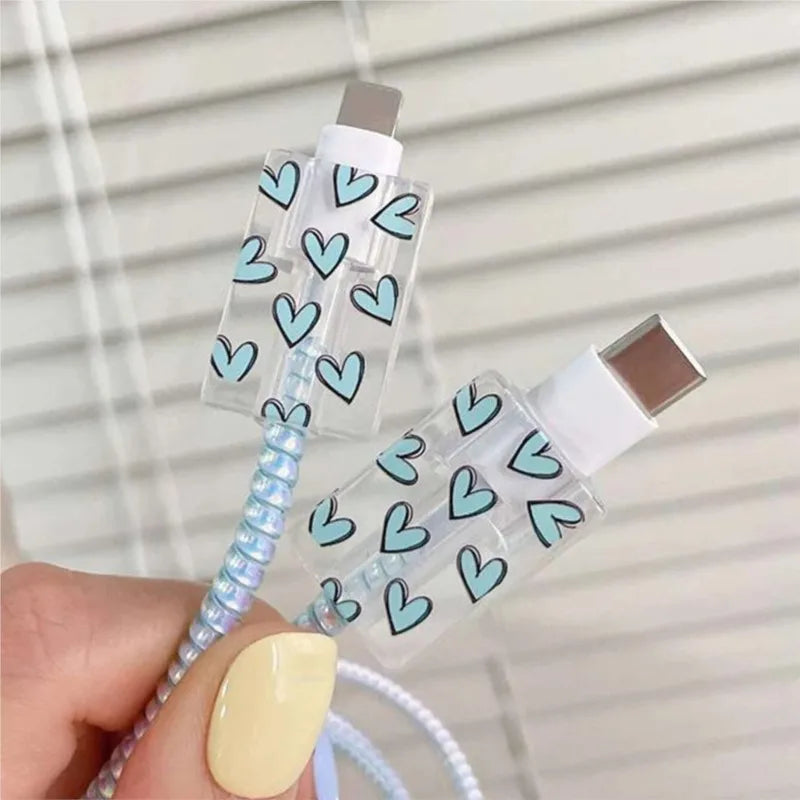 Ladekabel Schutz Hülle Love Muster für iPhone & Apple