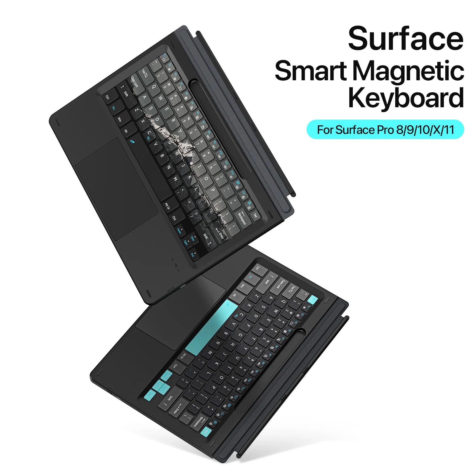 Ultraschlanke Bluetooth Tastatur für Surface Pro 8–11