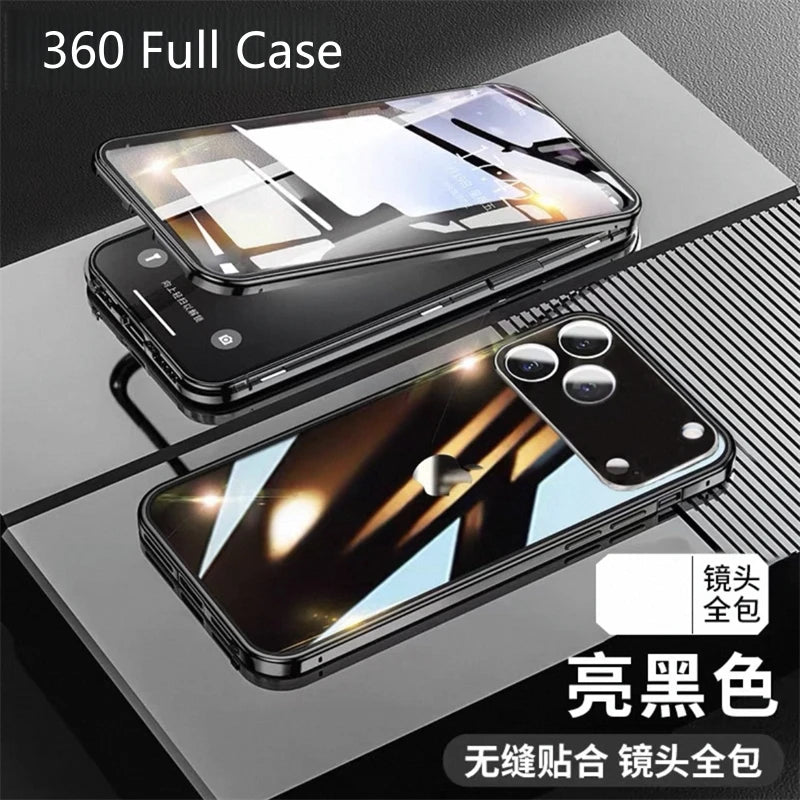 360° Magnet-Hülle aus Glas für iPhone 17 Pro Max