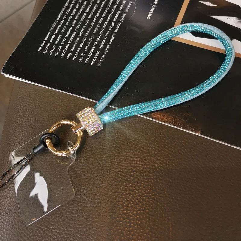 Luxuriöses Strass Handgelenk-Lanyard kurz