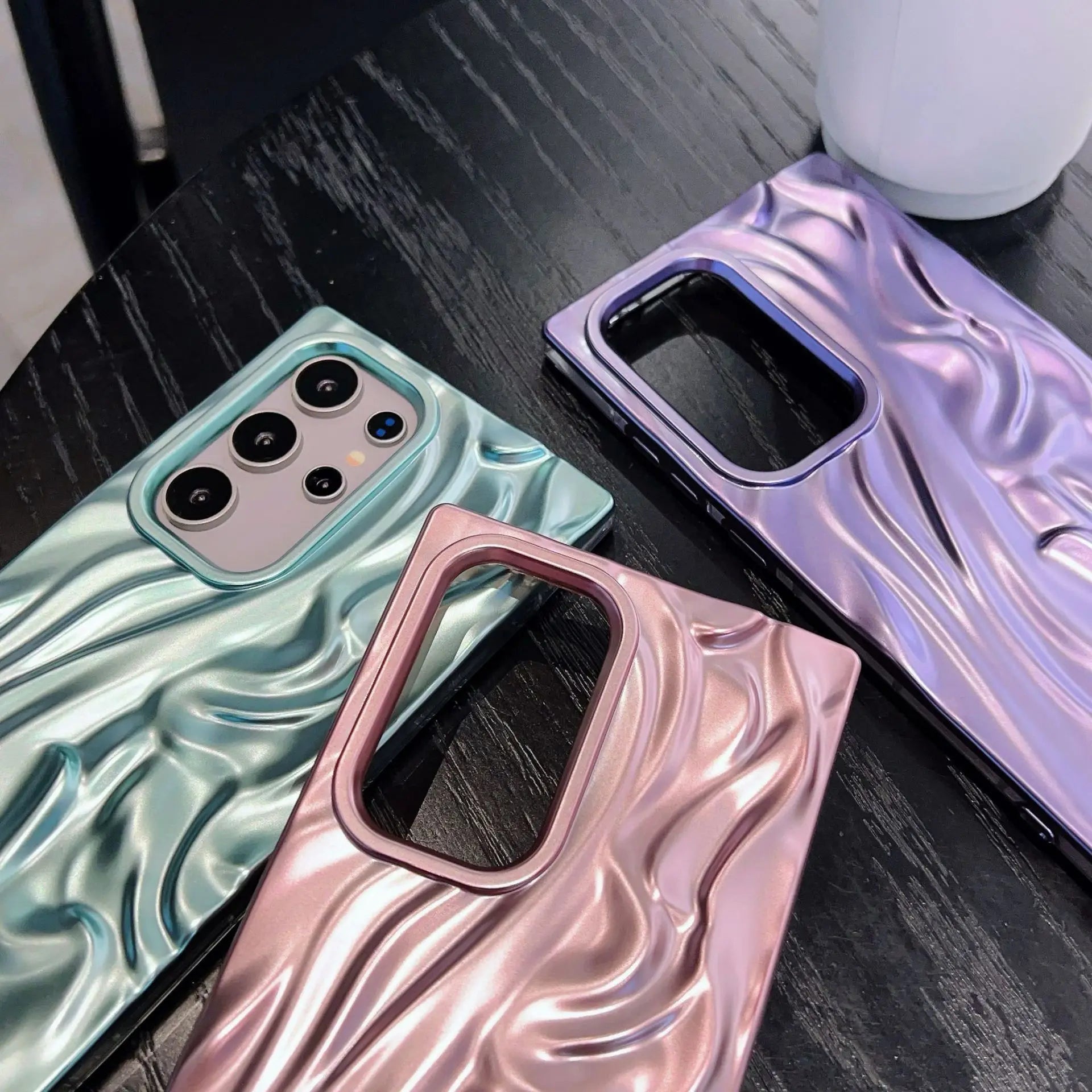 Glitzernde 3D-Wellen TPU Hülle für Samsung Galaxy