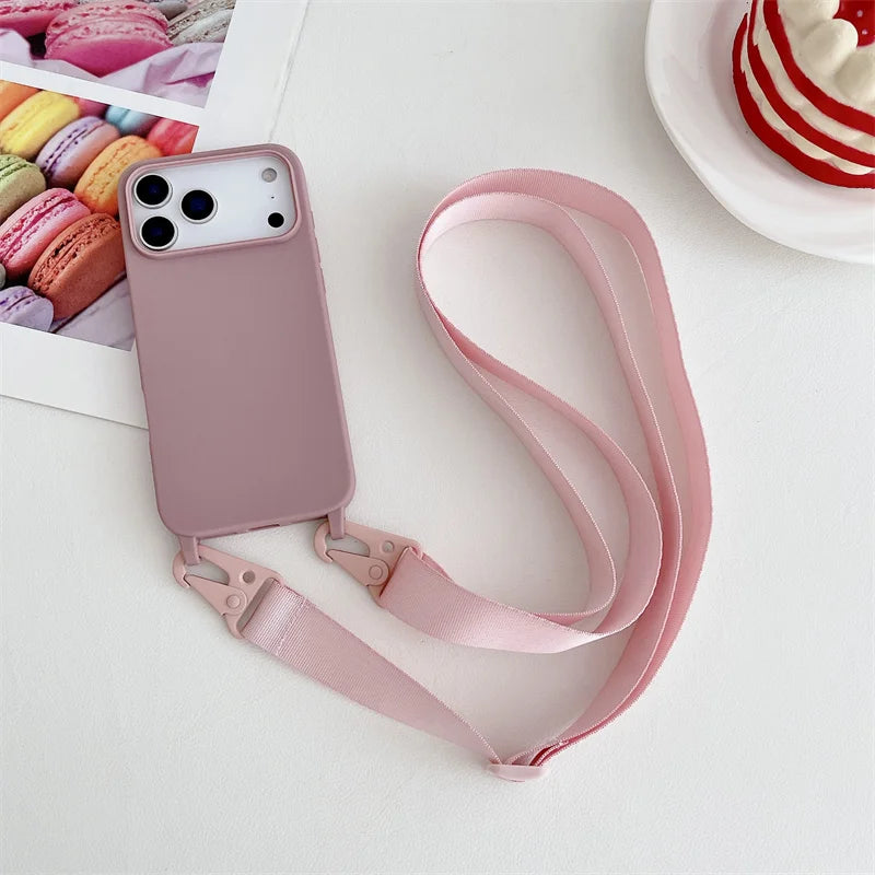Crossbody Silikonhülle Candy Farben iPhone 17