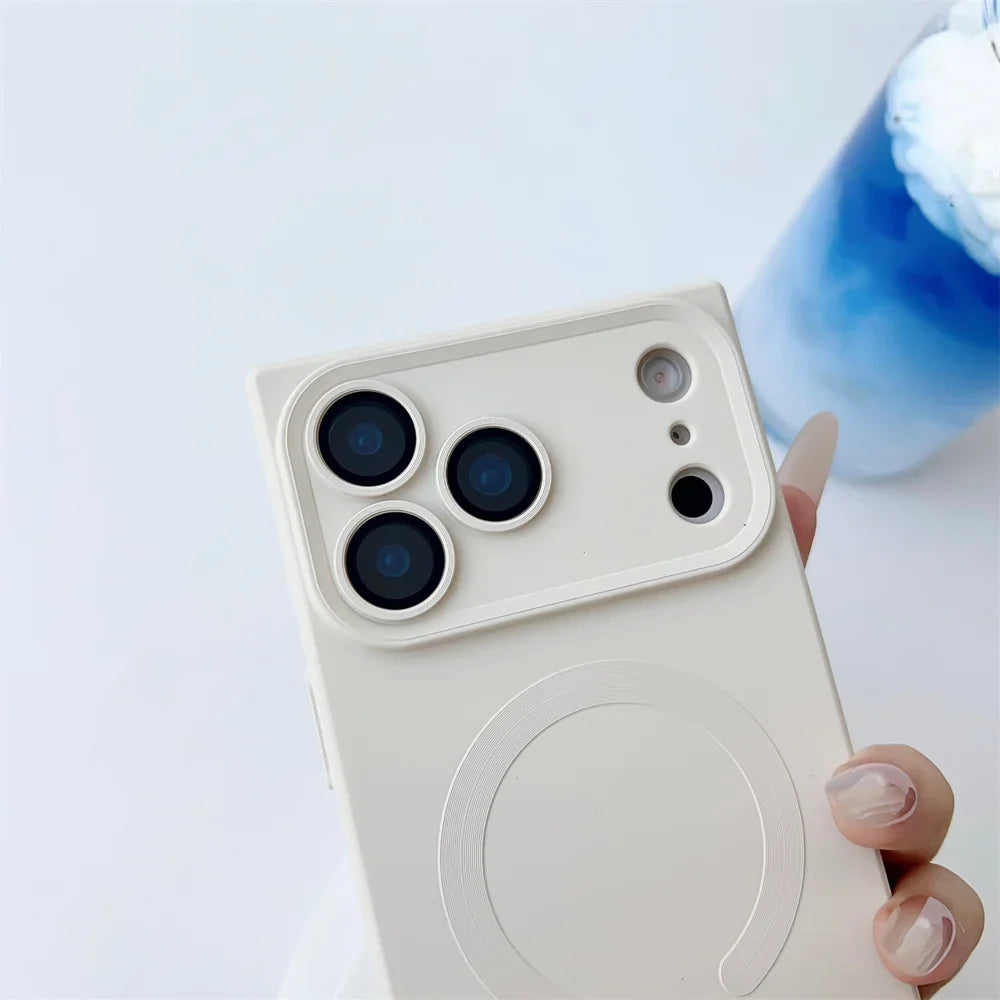 Quadratische MagSafe Hülle Silikon iPhone 17 Pro Max