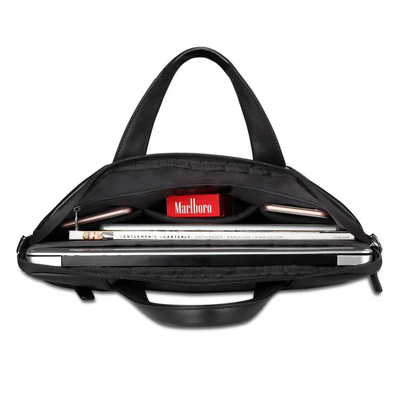 Leder-Aktentasche MacBook Pro 13–15 Zoll