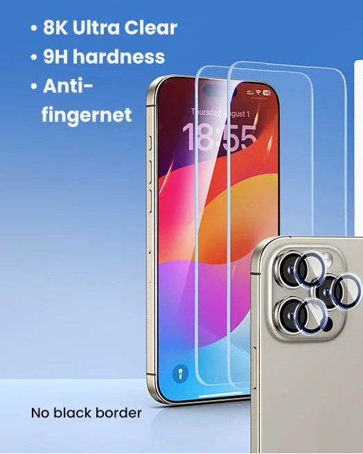 Vollschutz Panzerglas für iPhone 17 Pro Max