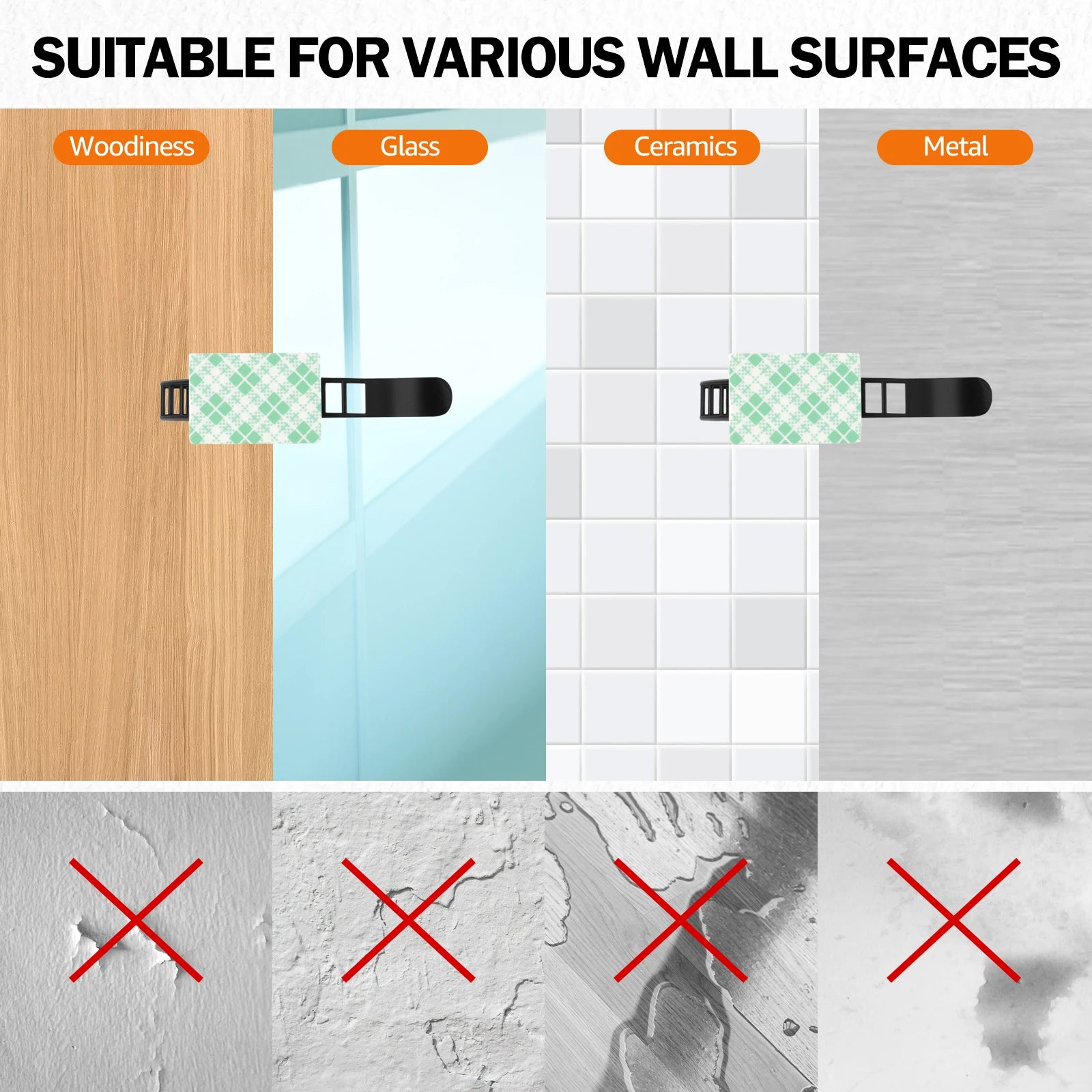 100 Stück selbstklebende Nylon Kabelbinder Set